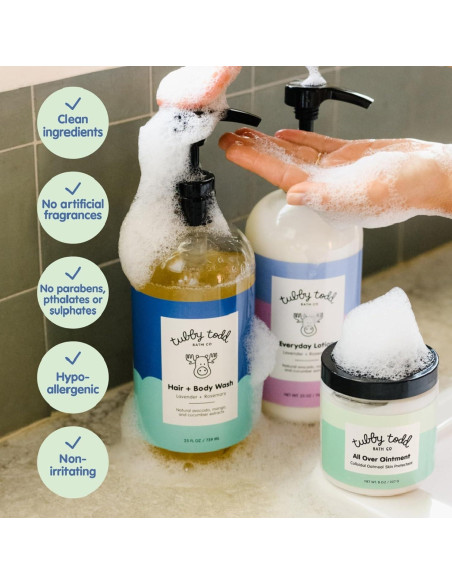 Tubby Todd Paquete Regular Cuidado Piel Bebés 3 Pasos Sin Fragancia