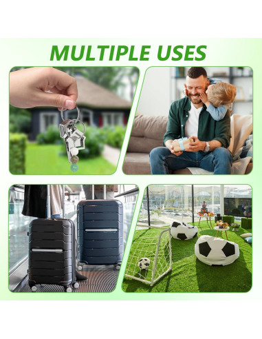 Paquete de 25 llaveros de fútbol de goma suave CIATBYYJ