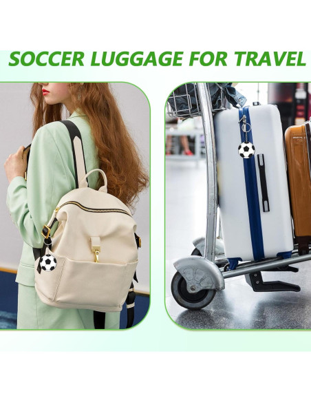 Paquete de 25 llaveros de fútbol de goma suave CIATBYYJ