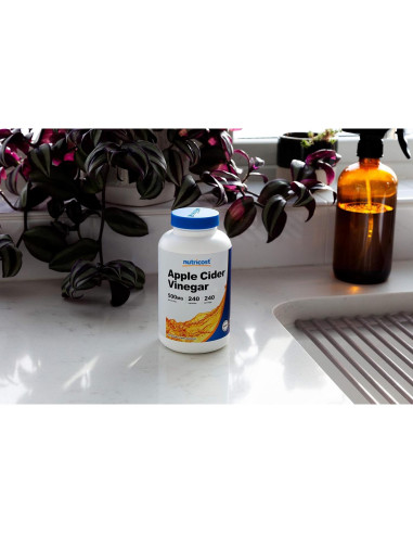 Cápsulas de Vinagre de Sidra de Manzana Nutricost 500mg - 240 Unidades