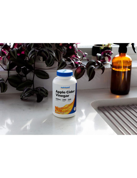 Cápsulas de Vinagre de Sidra de Manzana Nutricost 500mg - 240 Unidades