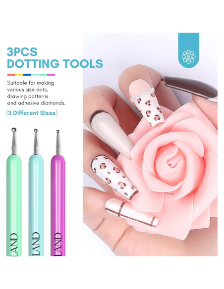 Juego de Pinceles para Arte de Uñas SAVILAND 6 Piezas