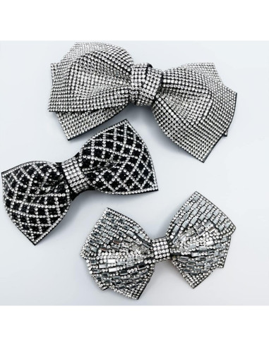 Clip para el cabello Mini Momo con lazo de strass - 11.4x8.9cm