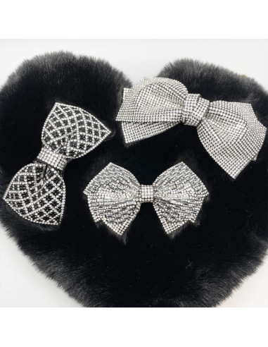 Clip para el cabello Mini Momo con lazo de strass - 11.4x8.9cm