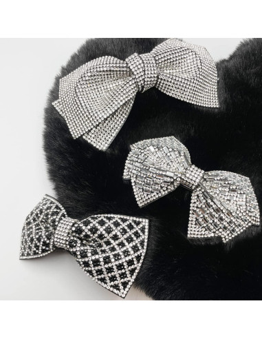 Clip para el cabello Mini Momo con lazo de strass - 11.4x8.9cm