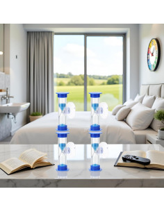 Juego de 4 Temporizadores de Arena Azul Jinshining 2 Minutos 2