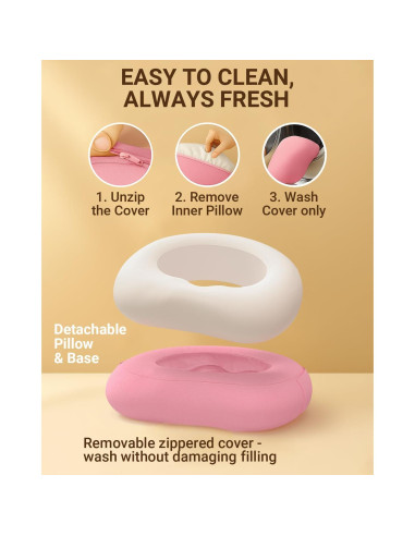 Soporte de Almohada Ajustable Bongogoo para Tabletas y Teléfonos Rosa