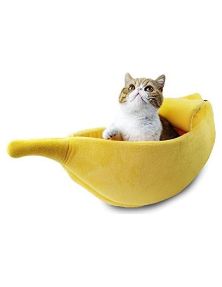 Cama para Gato Grande Petgrow en Forma de Plátano Amarillo