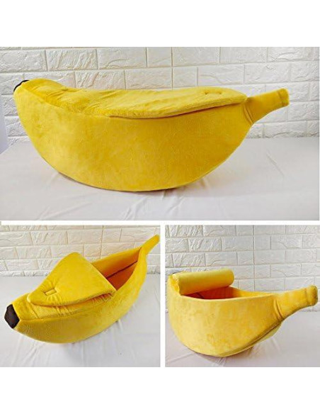 Cama para Gato Grande Petgrow en Forma de Plátano Amarillo