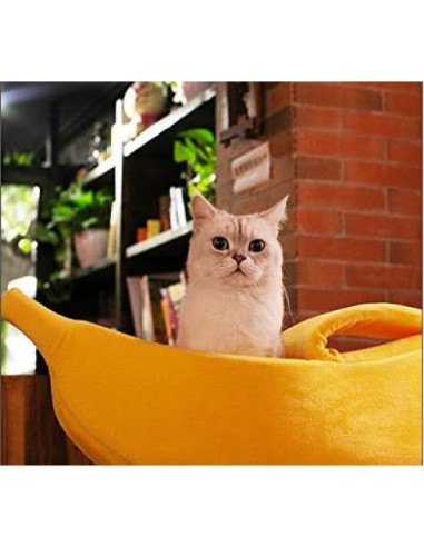 Cama para Gato Grande Petgrow en Forma de Plátano Amarillo