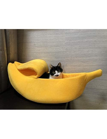 Cama para Gato Grande Petgrow en Forma de Plátano Amarillo