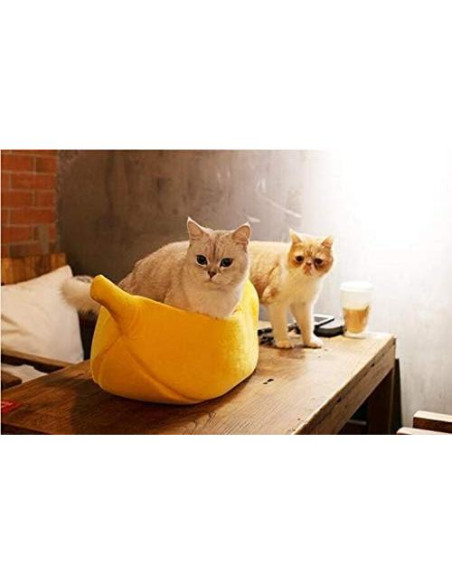 Cama para Gato Grande Petgrow en Forma de Plátano Amarillo