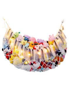 Hamaca de Almacenamiento de Juguetes de Peluche Amdermi - Crema