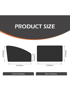 Sombrillas para Ventanas de Coche Shakas 4 Piezas Aislantes 2
