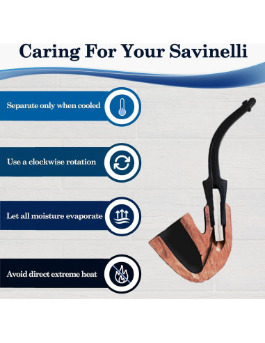 Pipa Savinelli Roma Lucite 114 KS - Madera de Brezo Hecha a Mano