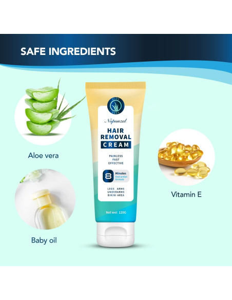 Crema Depilatoria Indolora 120g - Vello Cuerpo y Áreas Íntimas