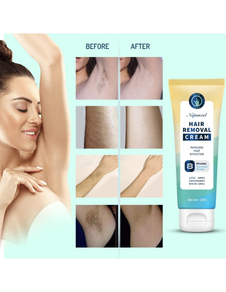 Crema Depilatoria Indolora 120g - Vello Cuerpo y Áreas Íntimas