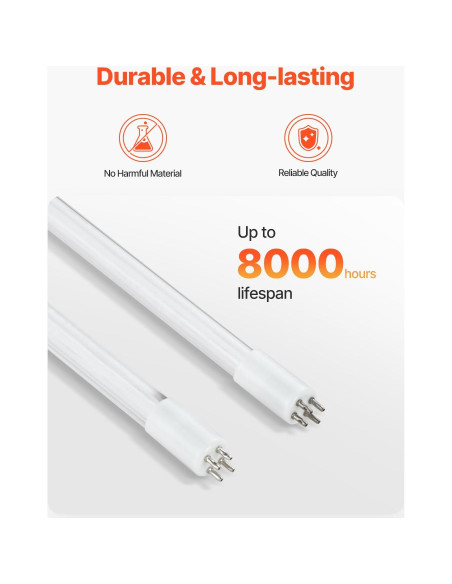 Purificador de Agua UV VEVOR 55W 12 GPM Acero Inoxidable