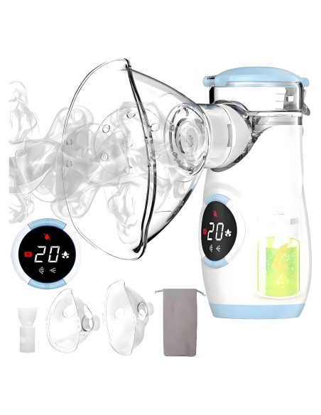 Nebulizador de Malla Mayluck Portátil con Auto-Limpieza y LED