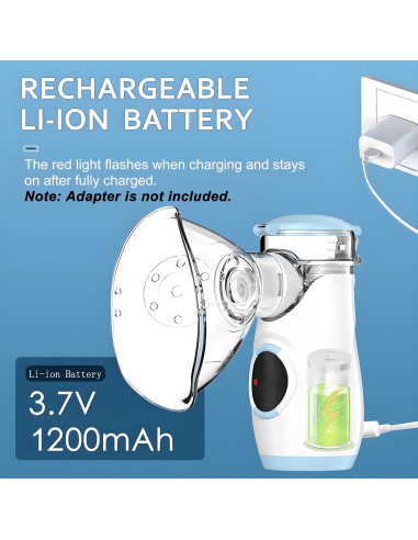 Nebulizador de Malla Mayluck Portátil con Auto-Limpieza y LED