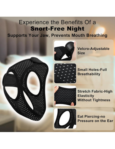 Correa para la Barbilla Antisnoring Aikaplus 53cm Ajustable