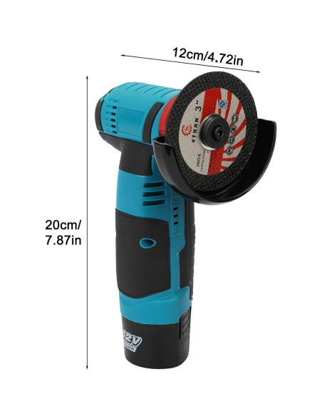 Amoladora Angular Inalámbrica Loyliawa 12V 19500rpm Azul