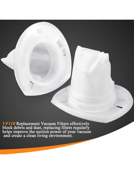 Filtro de Reemplazo VF110 9Pack Blutoget para Black&Decker