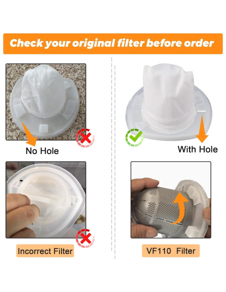 Filtro de Reemplazo VF110 9Pack Blutoget para Black&Decker