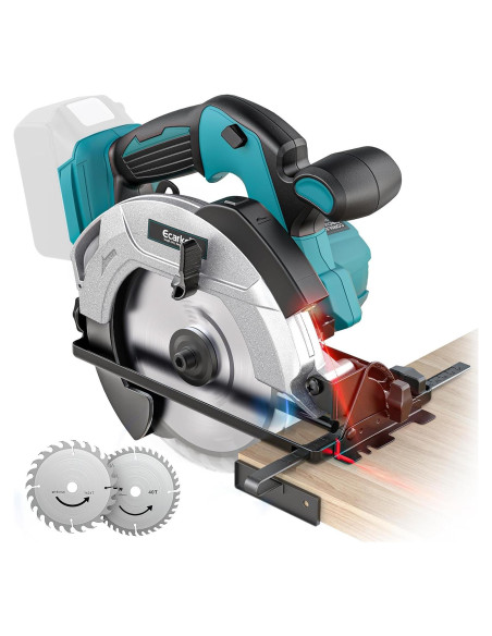 Sierra Circular Inalámbrica Ecarke 7-1/4" 18V 5000RPM con Guía Láser