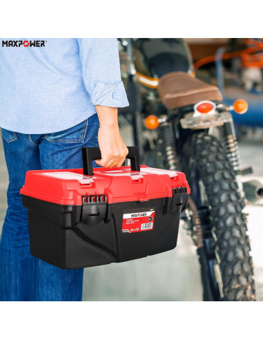 Caja de Herramientas MAXPOWER 15" Plástico con Bandeja Extraíble
