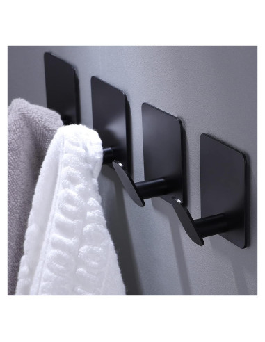 Ganchos Adhesivos DELITON - Paquete de 4 para Toallas y Abrigos