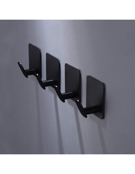 Ganchos Adhesivos DELITON - Paquete de 4 para Toallas y Abrigos