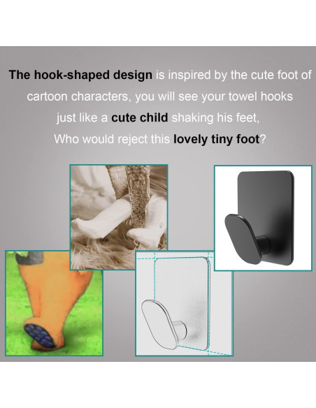 Ganchos Adhesivos DELITON - Paquete de 4 para Toallas y Abrigos