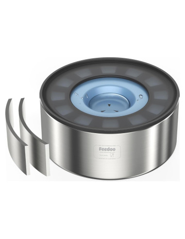 Tazón de Agua Antiderrames Feedoo 2L Acero Inoxidable