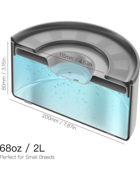 Tazón de Agua Antiderrames Feedoo 2L Acero Inoxidable
