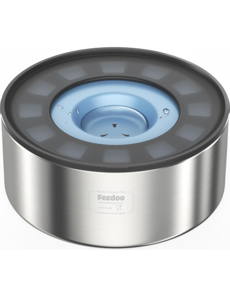 Tazón de Agua Antiderrames Feedoo 2L Acero Inoxidable