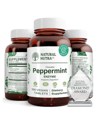 Suplemento de enzimas digestivas masticables Natural Nutra 100 tabletas