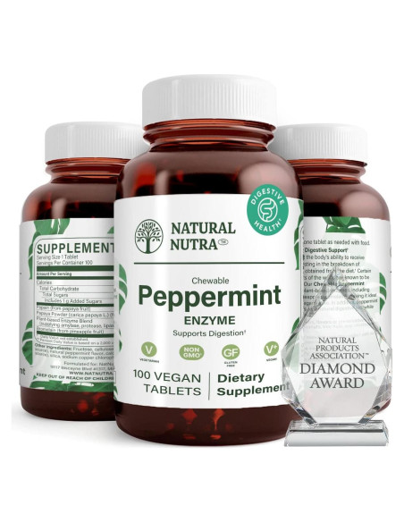 Suplemento de enzimas digestivas masticables Natural Nutra 100 tabletas Suplemento de enzimas digestivas masticables Natural Nutra 100 tabletas