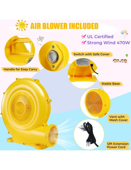 Casa Inflable Whubefy Rosa con Piscina de Pelotas 161x82x63 cm