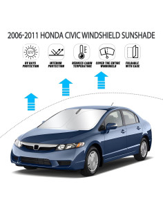 Protector Solar D-Lumina para Parabrisas Honda Civic 2006-2011 2