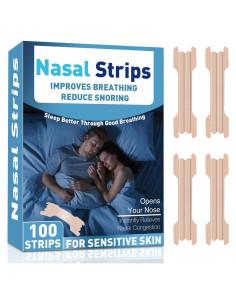 Tiras Nasales Antironquidos NECALON - 100 Pcs Alivio Congestión