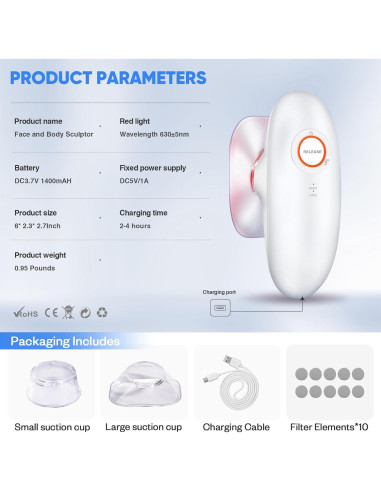 Masajeador Eléctrico de Celulitis 3-en-1 Ciyada - Blanco