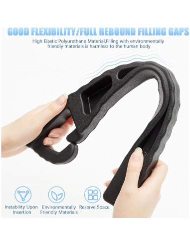 Organizador Relleno Espacio Asiento Coche Pincuttee 2Pcs Negro