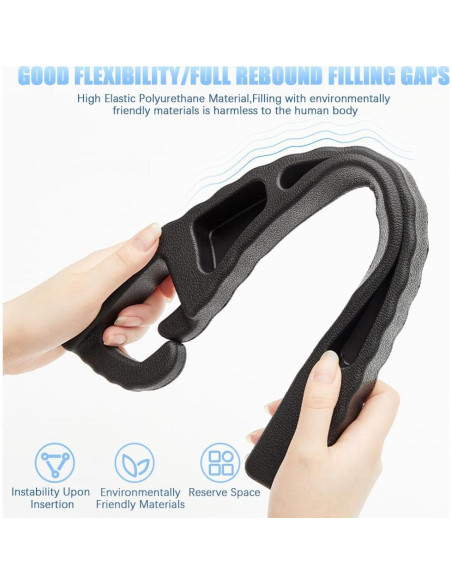 Organizador Relleno Espacio Asiento Coche Pincuttee 2Pcs Negro