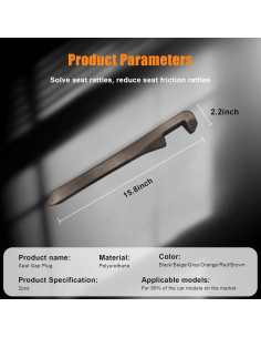 Relleno Espacio Asientos Coche Suvnie 40x5.5cm Marrón 2