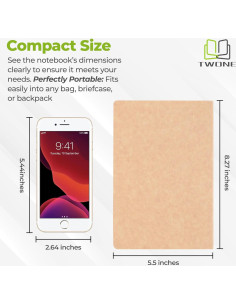 Cuaderno A5 TWONE Kraft Rayado - Paquete de 6 Unidades 2