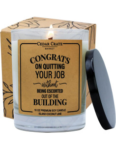 Vela Aromática de Soja Cedar Crate Market 10 oz - Regalo Jubilación 2