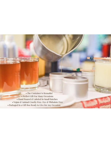Vela Aromática de Soja Cedar Crate Market 10 oz - Regalo Jubilación