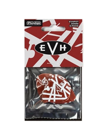 Púas de Guitarra Dunlop EVH Shark Max-Grip 6 Pack .60mm