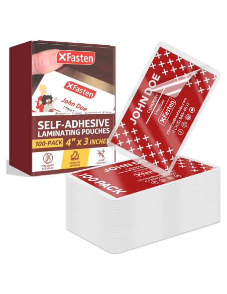 Bolsas de Laminado Autoadhesivas XFasten 10 Mil 100 Paquete 10x7.6 cm